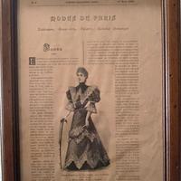 Pagina "originale" di giornale francese fine 1800