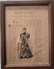 Pagina "originale" di giornale francese fine 1800
