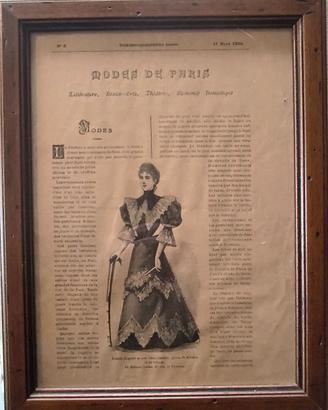 Pagina "originale" di giornale francese fine 1800