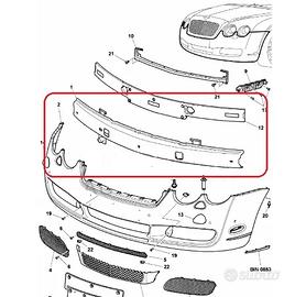 TRAVERSA PARAURTI BENTLEY CONTINENTAL 3W0807105AC