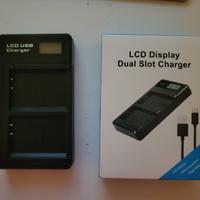 Caricabatterie Fotocamera Dual Slot