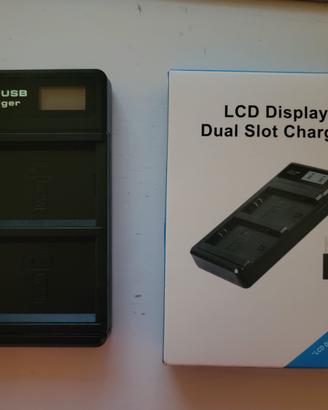 Caricabatterie Fotocamera Dual Slot
