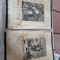 2 antiche stampe su rame calcografiche
