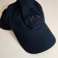 berretto marca fila blu felpato con paraorecchie