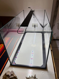 Acquario 120 litri + lampada led, ossigenatore