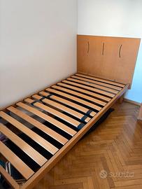 Letto singolo in legno 100x200