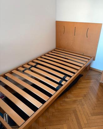 Letto singolo in legno 100x200