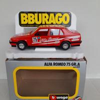 MODELLO AUTO ALFA ROMEO 75 GR 2 RED BURAGO