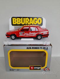 MODELLO AUTO ALFA ROMEO 75 GR 2 RED BURAGO