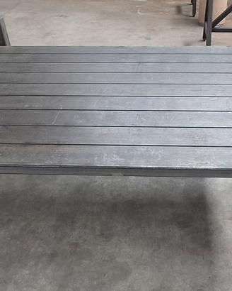 Piano di lavoro in ferro mis. 200x135cm