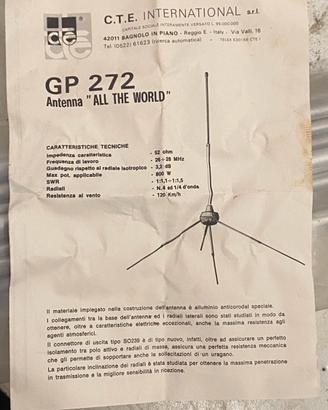 Antenna CB base fissa CTE All the world vintage 27
