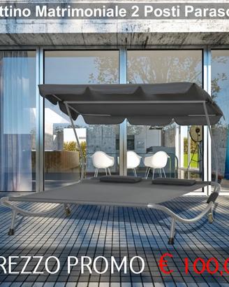 LETTINO PRENDISOLE MATRIMONIALE GRIGIO