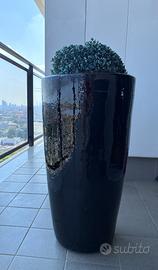 Vaso terracotta smaltata (esterno) - stile vietnam