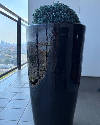 Vaso terracotta smaltata (esterno) - stile vietnam