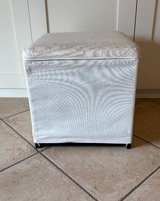 Puff  contenitore bianco Ikea sfoderabile