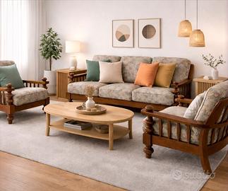 Divano e due poltrone salotto completo