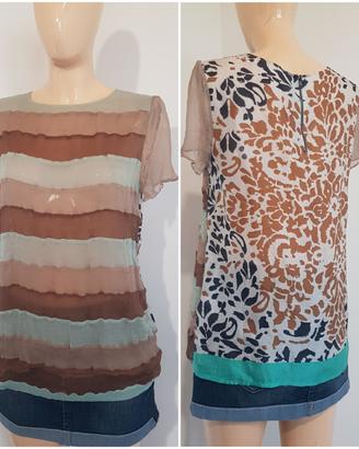 Top Alysi misto cotone e seta 