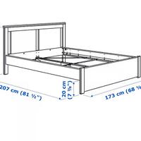 Struttura letto IKEA bianco  SONGESAND+ materasso