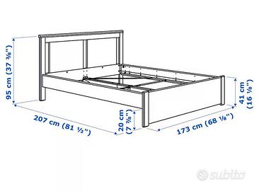 Struttura letto IKEA bianco  SONGESAND+ materasso