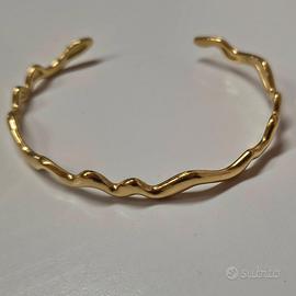 Bracciale sinuoso onda in acciaio inossidabile