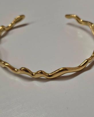 Bracciale sinuoso onda in acciaio inossidabile