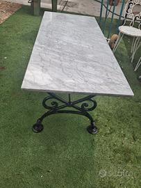 tavolo vintage ferro e marmo