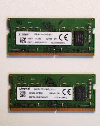 2x8GB RAM Kingston DDR4 PC4-2400T Sodimm (16GB)