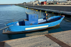 Barca da pesca con licenza in legno resinata