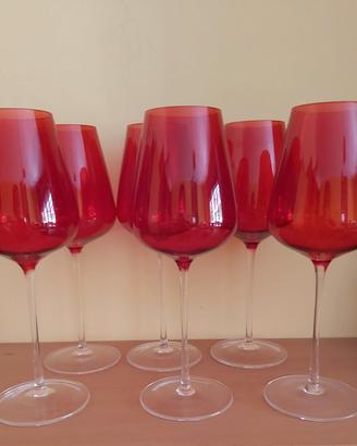 Calici da vino rosso