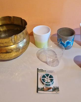 Lotto 6 Vasi e Coprivasi  (Ottone, Ceramamica,ecc)