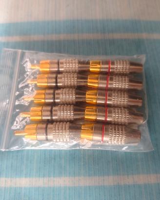 connettori RCA maschi placcati oro 