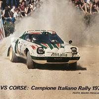 Poster Mauro Pregliasco Lancia Stratos rally 1977