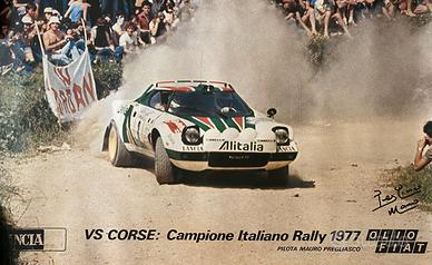 Poster Mauro Pregliasco Lancia Stratos rally 1977