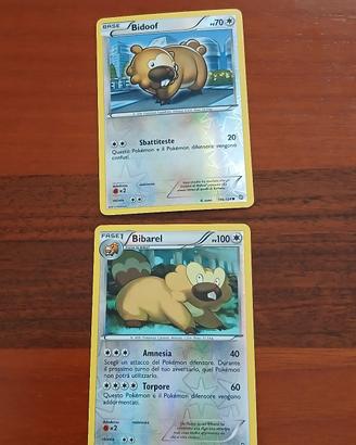 Carte Pokemon Bidoof e Bibarel