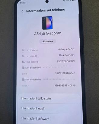 samsung galaxy  A54, Dual Sim, 8 GB RAM, 128 GB 