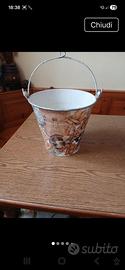 secchio vintage  decoupage 