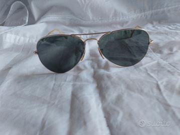 A1215 ray-ban rb3025 oro lenti verde tg58 aviator 