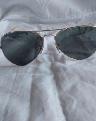 A1215 ray-ban rb3025 oro lenti verde tg58 aviator 