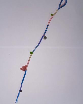 Treccia capelli con ciondoli, perle uniche Vintage