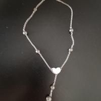 collana Argento 925 e perle grigie 