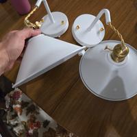 coppia lampade applique da parete Bianche