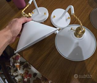 coppia lampade applique da parete Bianche
