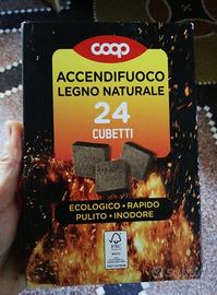 Accendifuoco in legno naturale Coop 24 pezzi 