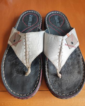 sandali infradito in pelle 