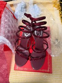 Sandali con tacco alto bordeaux di René Caovilla40