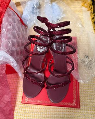 Sandali con tacco alto bordeaux di René Caovilla40
