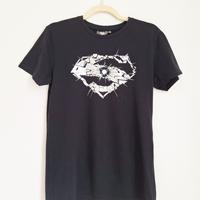 T-shirt Superman nera e argento