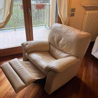 Poltrona reclinabile in pelle Natuzzi