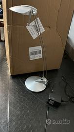 Lampada da scrivania argento