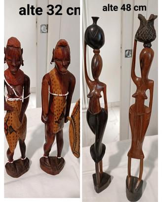 lotto statue legno